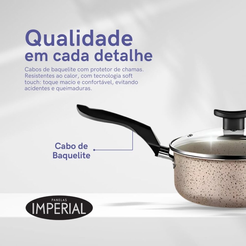 Conjunto Jogo Panelas Caçarola Teflon Antiaderente Canecão - Image 4