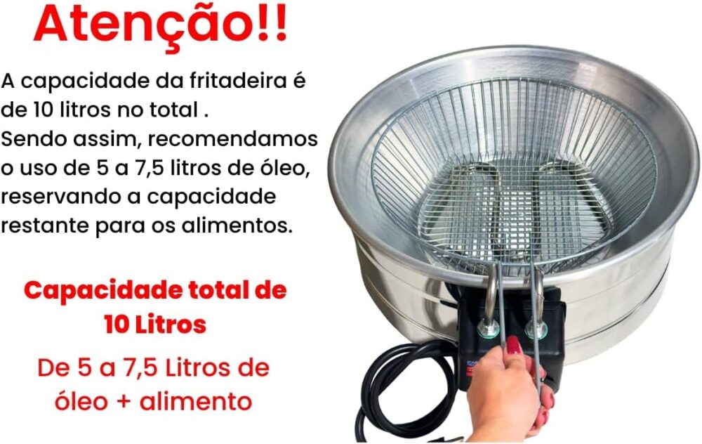 Fritadeira Elétrica Industrial Tacho Redondo 10L - Pastel, C... | É bom mesmo? Descubra antes de comprar - Image 6