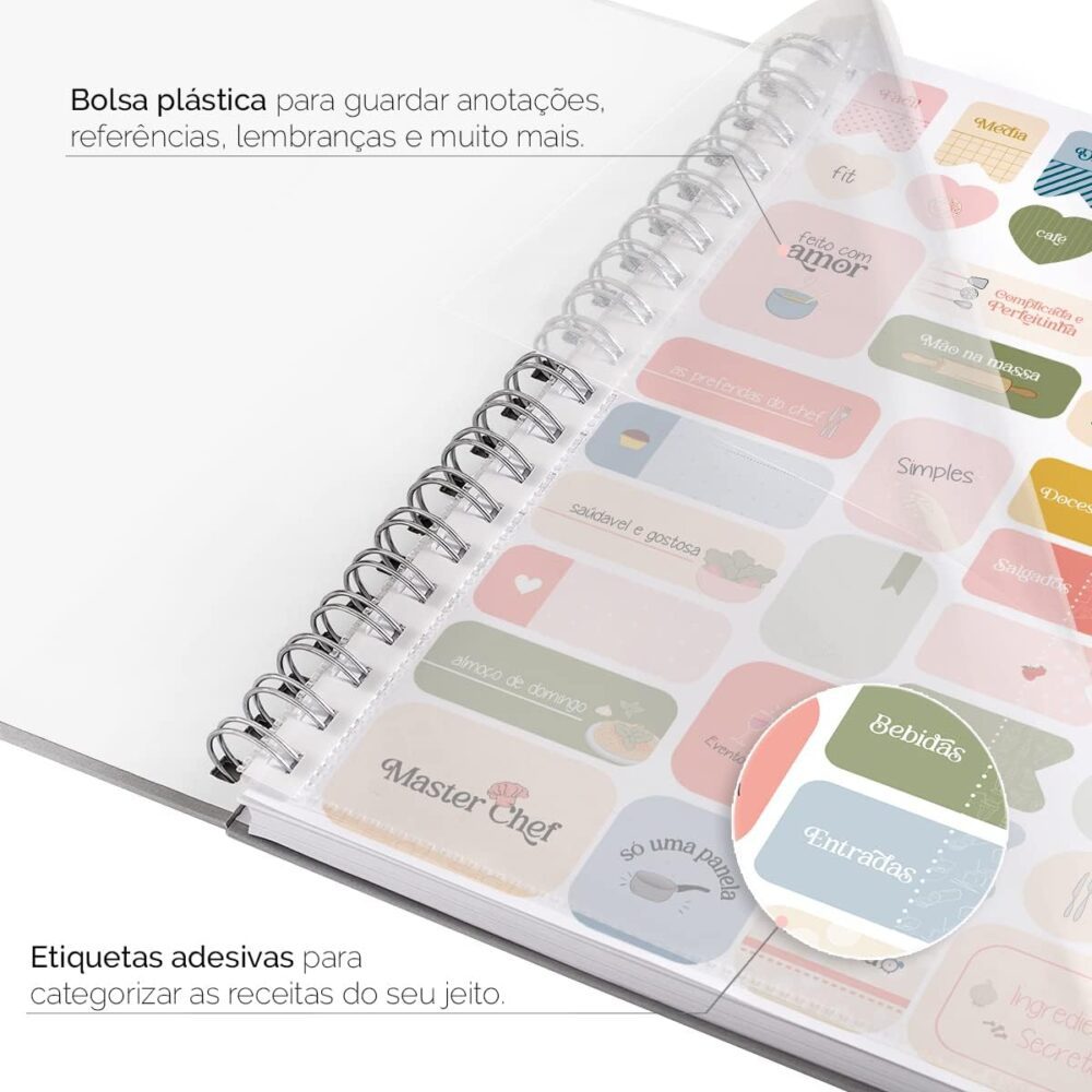 Caderno De Receitas Toalha Italiana Xadrez Vermelho E Branco - Image 3