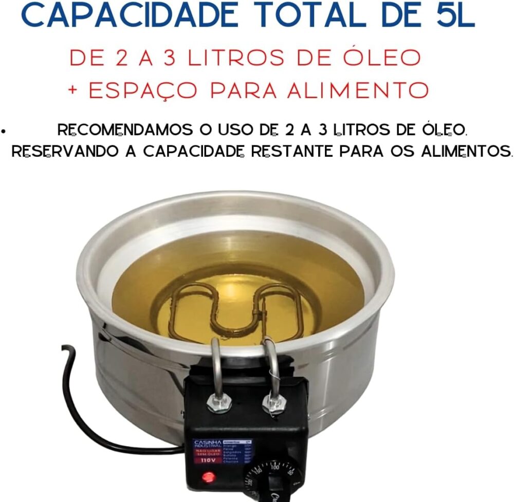 Fritadeira Elétrica Industrial com Tacho 5L e Escorredor, Ki... | É bom mesmo? Descubra antes de comprar - Image 6
