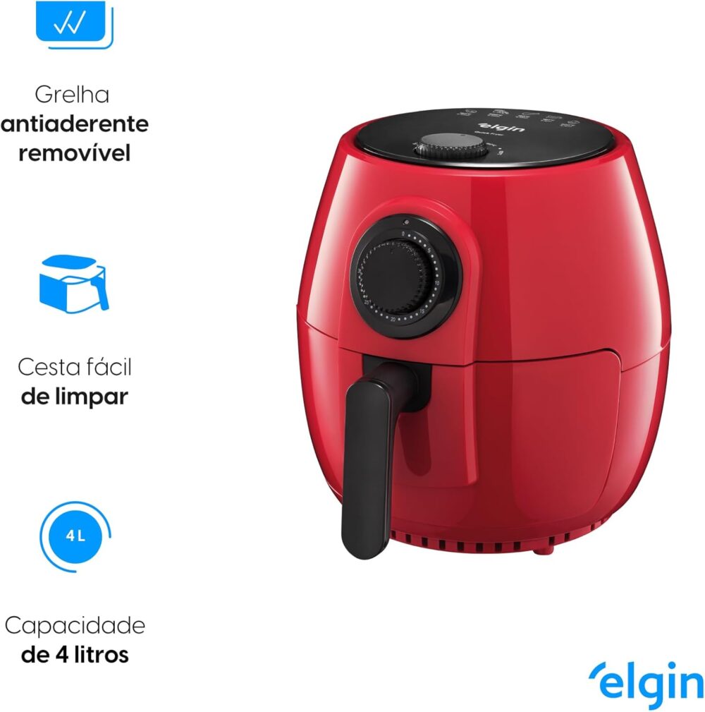 Fritadeira Elétrica Quick Fryer Elgin 4 Litros Vermelha com ... | É bom mesmo? Descubra antes de comprar - Image 5