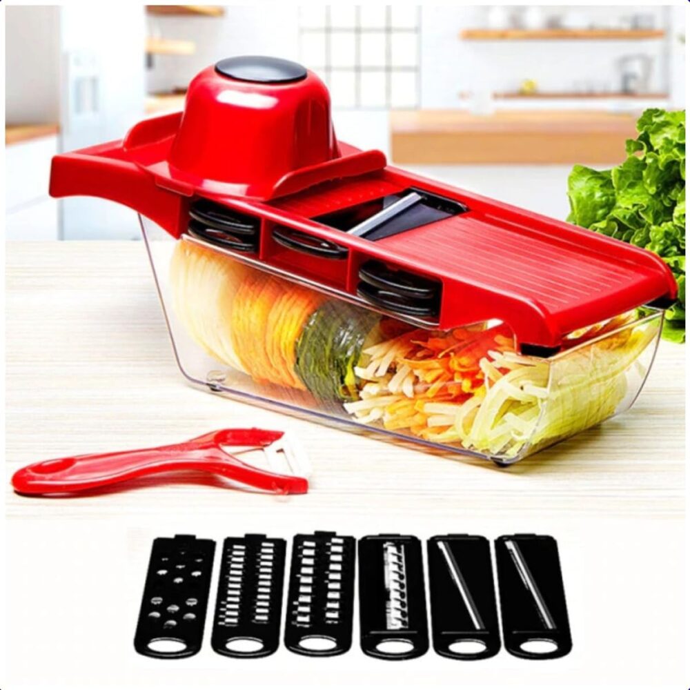 Cortador de Legumes Mandoline Slicer Fatiador 6 em 1 - Image 2