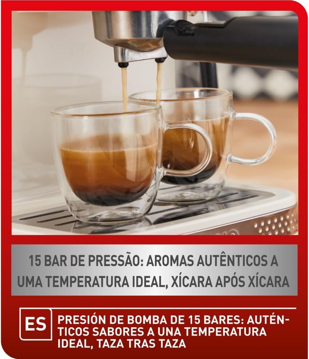 Cafeteira Elétrica Arno OPIO Soleil Steam & Pump Marfim SCSP... - Image 7