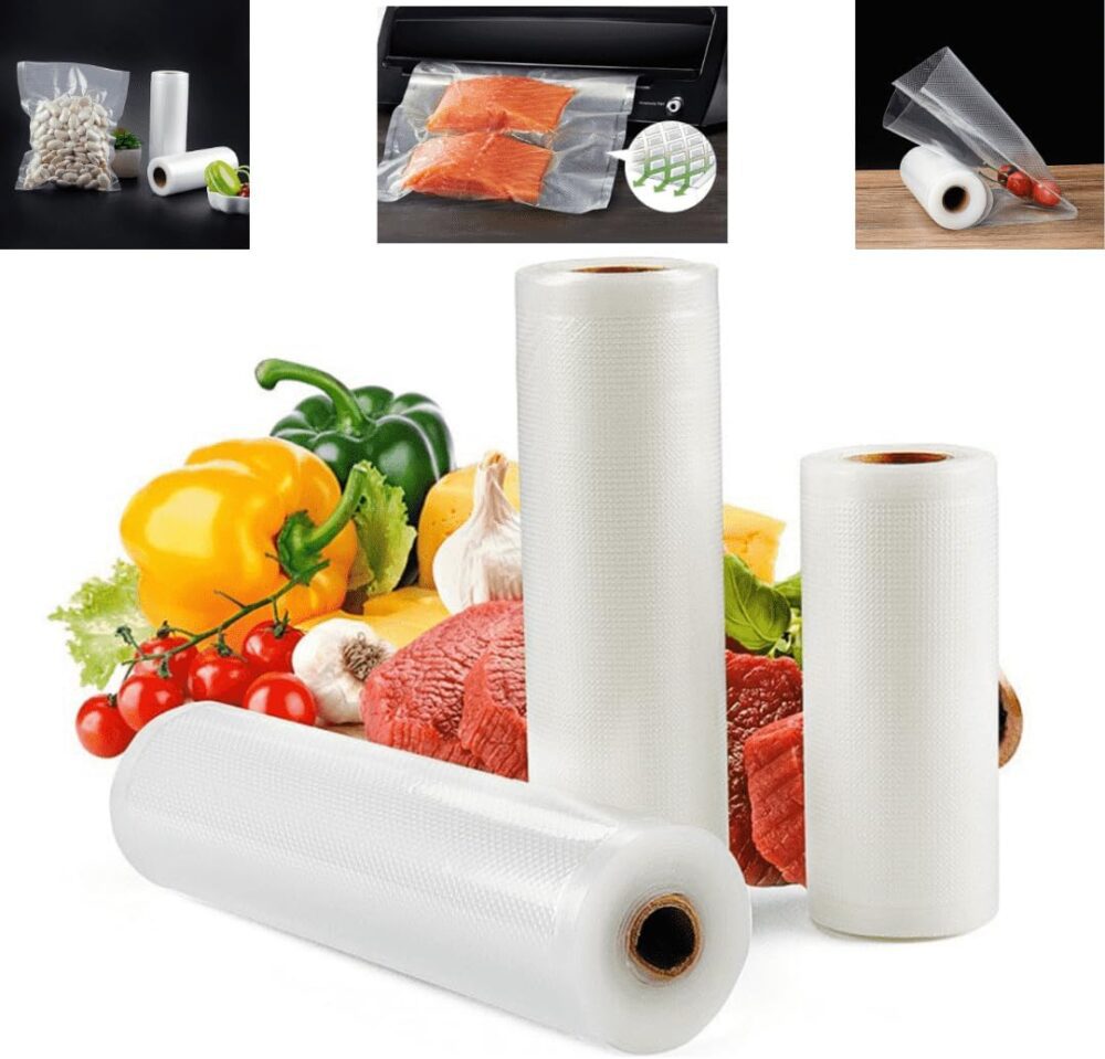 Rolo Bobina Saco a Vácuo com Ranhuras para Alimentos, Plásti... - Image 3