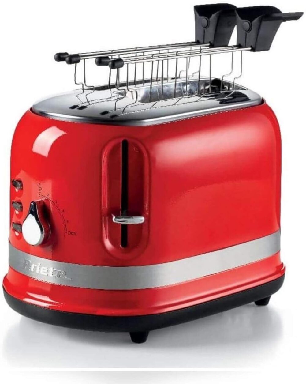 Ariete 149 Torradeira vermelha 2 fatias modernas com pinças,...