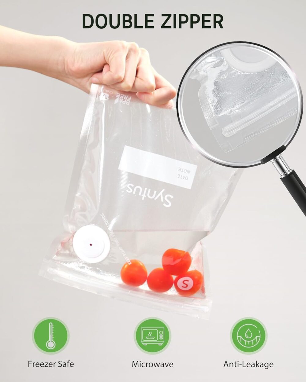 Syntus Sacos seladores a vácuo para alimentos, 60 peças (P+M... - Image 4