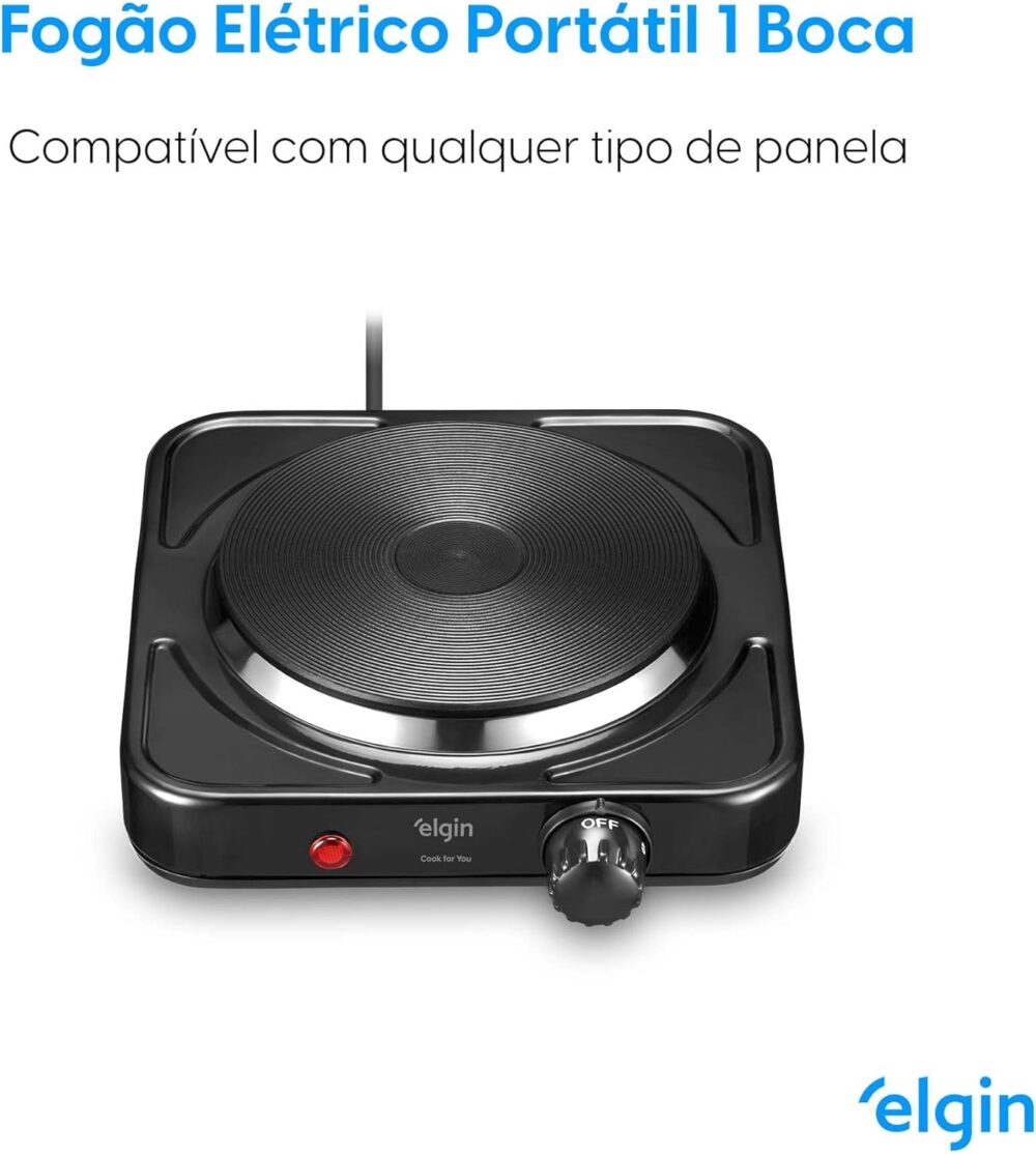 Fogão portátil de mesa Elgin - 1 boca – 1000W – 220V - Image 2