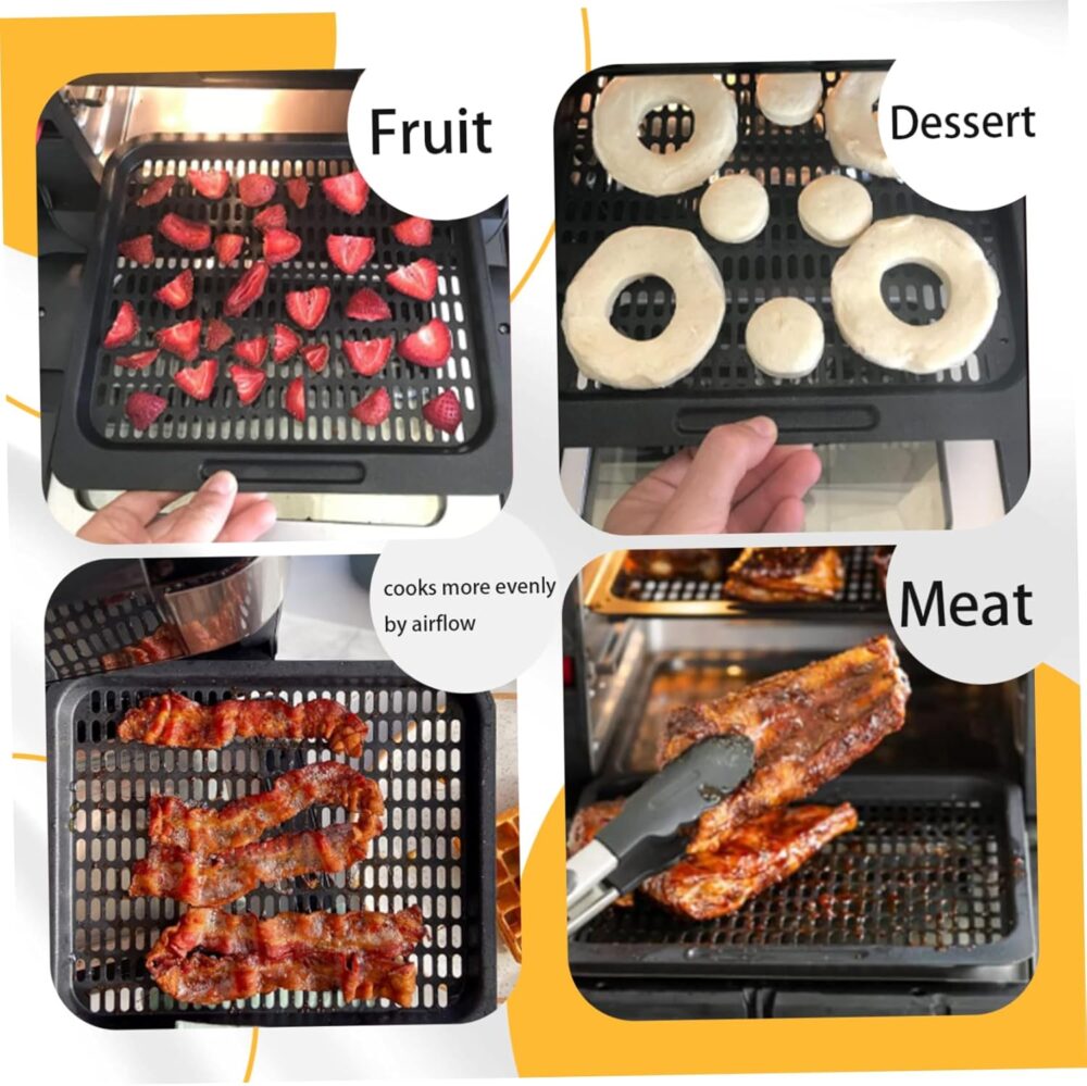 Bandeja de fritadeira a ar, 2 peças, bandejas de cozinha de ... - Image 6