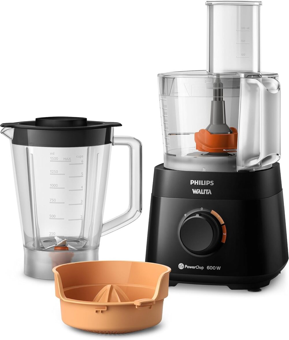 Multiprocessador PowerChop 600 Plus, Philips Walita, 4 em 1,...