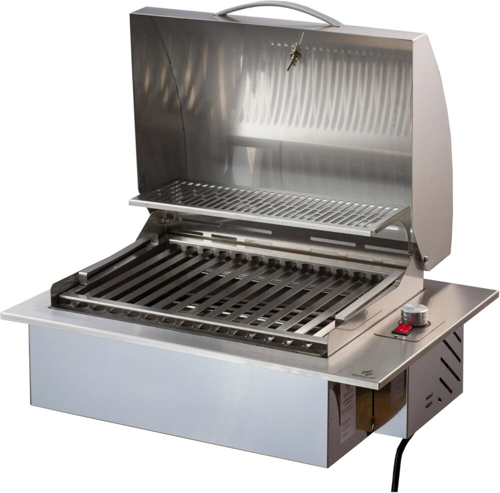 Churrasqueira Elétrica De Embutir Em Inox 304 com Tampa Abaf... - Image 3