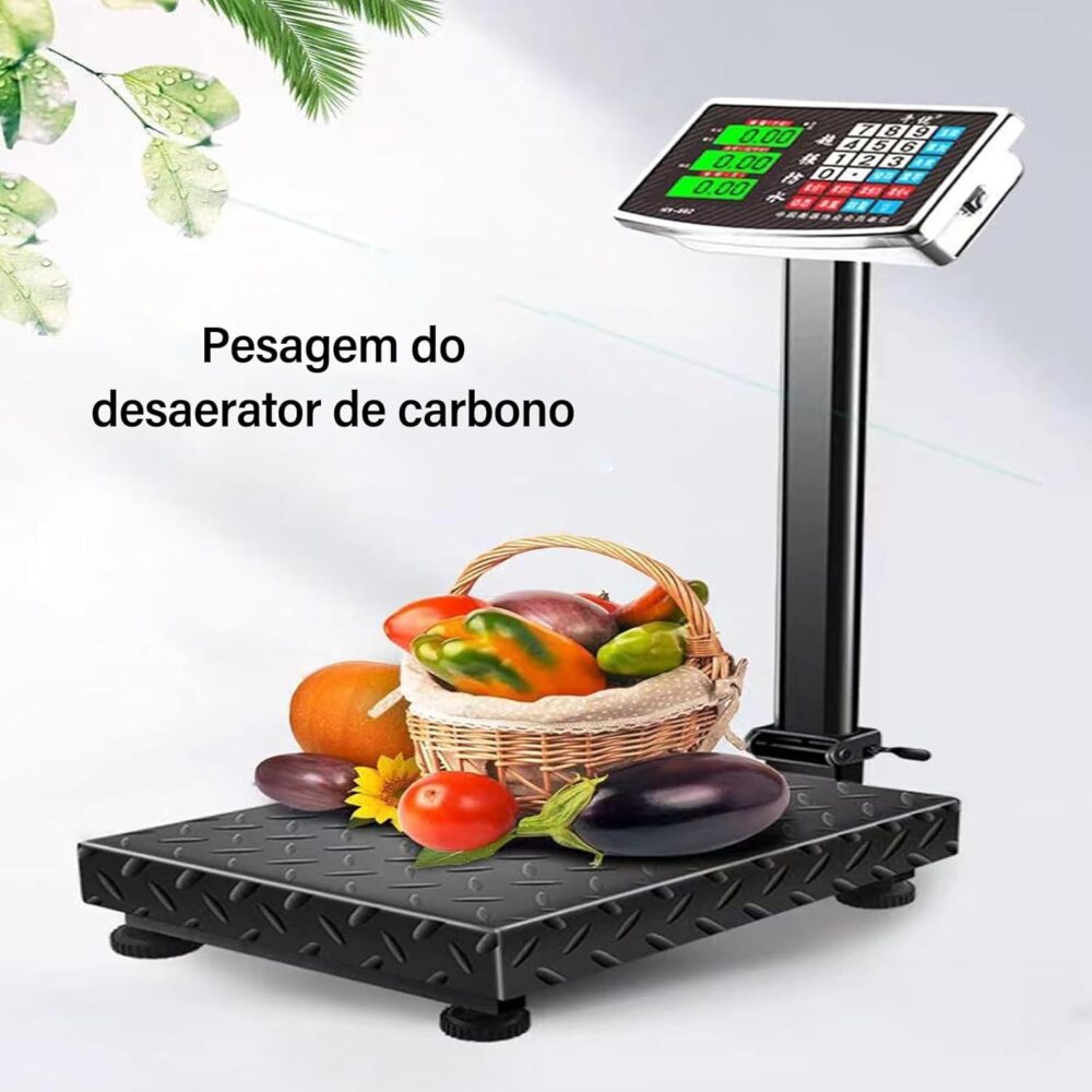 Balança Digital 200kg 30x40cm Display Vermelho - Alta Precis... - Image 2