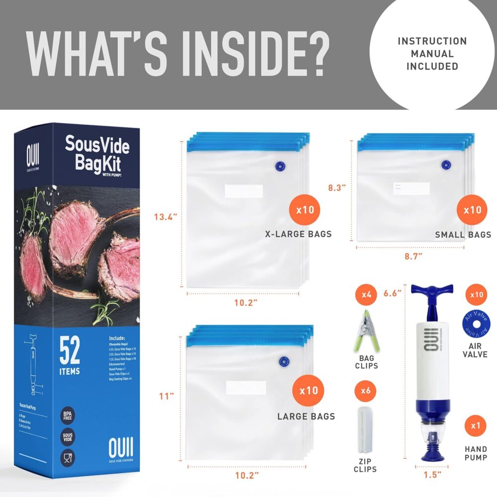 OUII Sacos Sous Vide para panelas Joule e Anova – Kit de 52 ... - Image 5