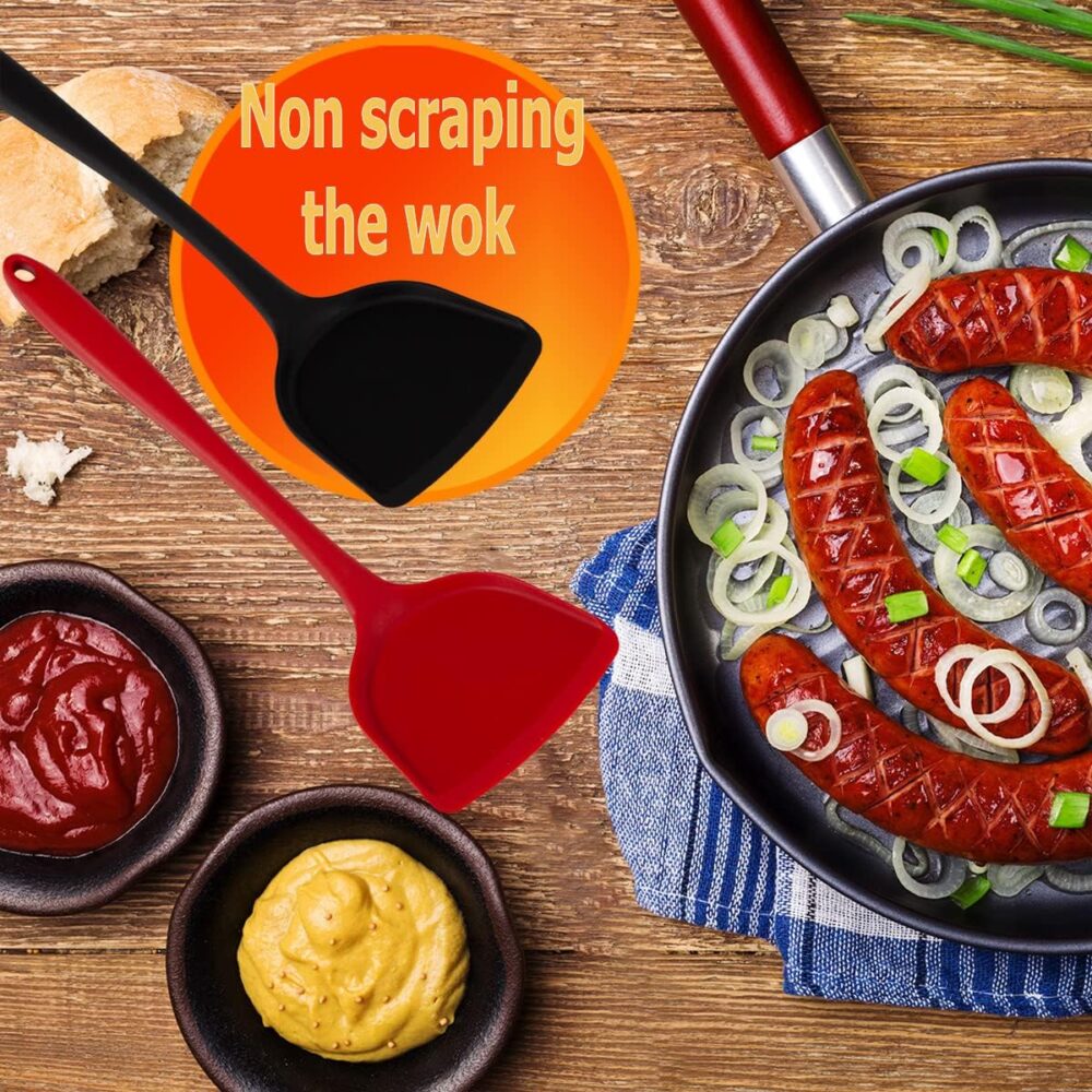 Espátula Wok de silicone, espátula de silicone, conjunto de ... - Image 4