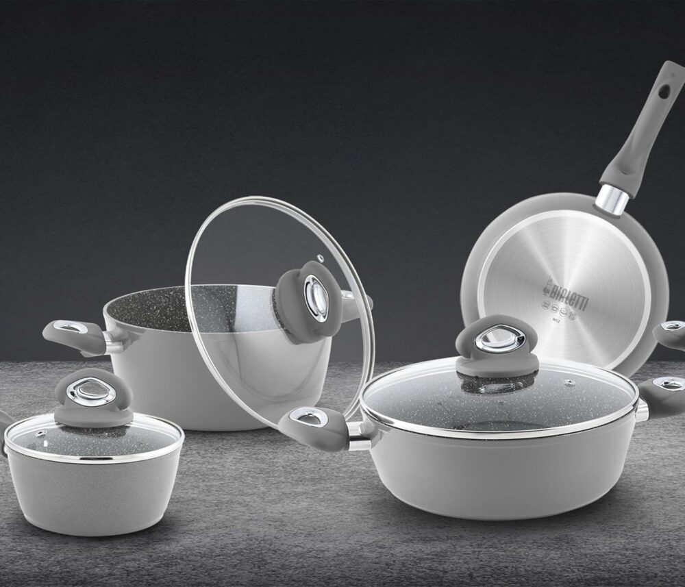 Bialetti Conjunto de Panelas Petravera Plus Indução 10 peças - Image 2