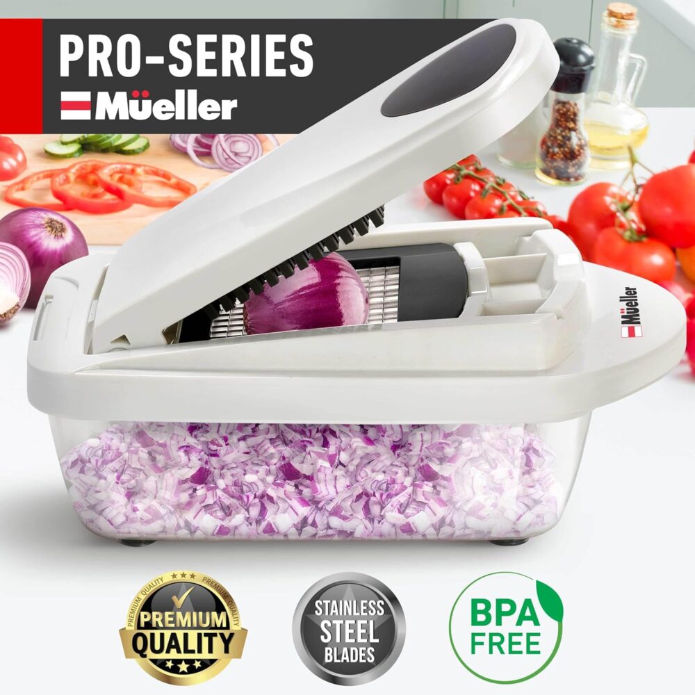 Mueller Pro-Series 10 em 1, picador de legumes com 8 lâminas... - Image 2