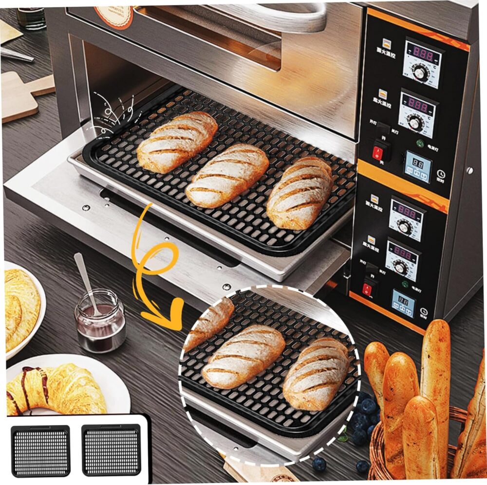 Bandeja de fritadeira a ar, 2 peças, bandejas de cozinha de ... - Image 2