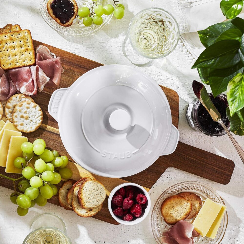 Staub Padeiro de brie coberto de cerâmica, 20 cm, branco - Image 7