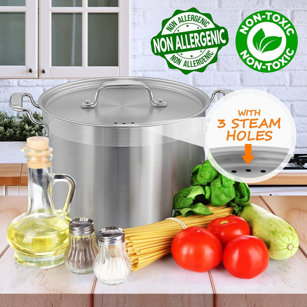 NutriChef Panela resistente de 8 litros com tampa de aço ino... - Image 6