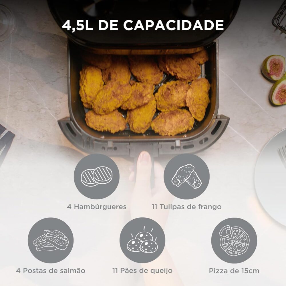 Fritadeira Midea Air Fryer 4,5L, design de dois botões, ampl... | É bom mesmo? Descubra antes de comprar - Image 3