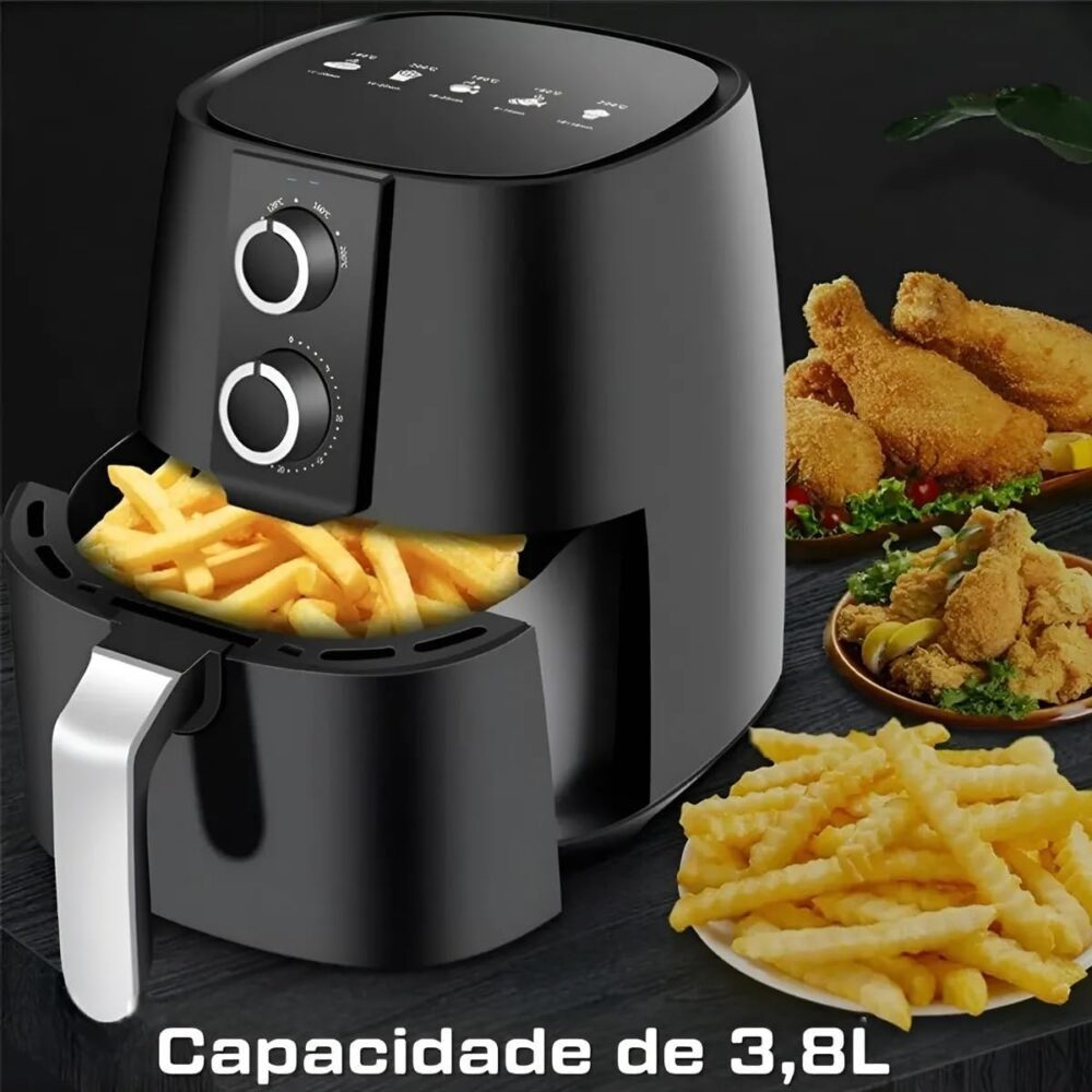 Air Fryer Fritadeira Compacta 3,8L com Temperatura Ajustável... | É bom mesmo? Descubra antes de comprar - Image 4