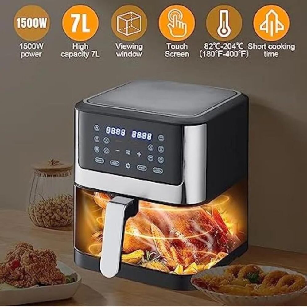 Fritadeira Elétrica Air Fryer Sem Óleo Tela Lcd 7L 1800w 110... | É bom mesmo? Descubra antes de comprar - Image 2