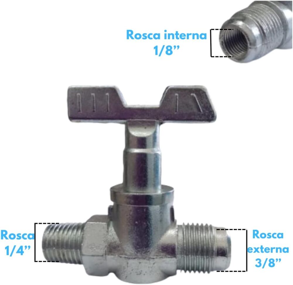 6 Registros Fogão Semi Industrial 1/4 Volta Baixa Pressão - Image 2