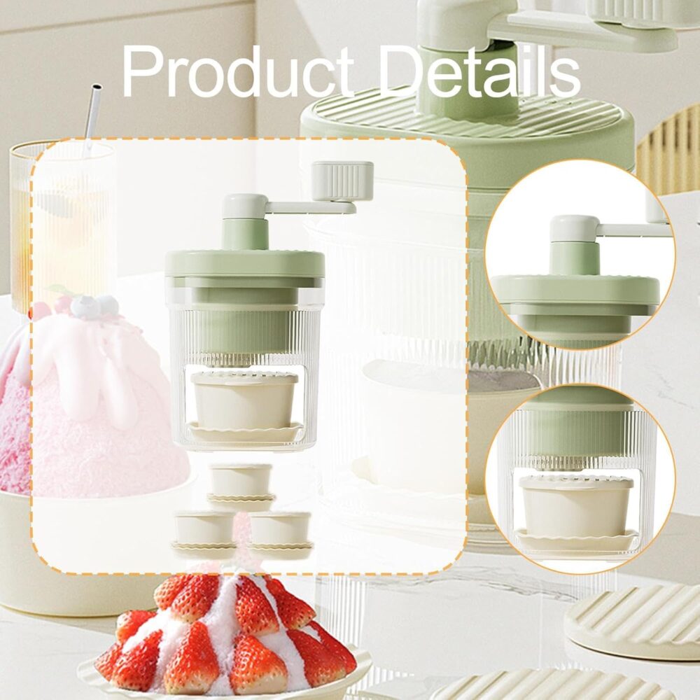 ＫＬＫＣＭＳ de gelo manual, raspador de gelo para fazer smoothies... - Image 7