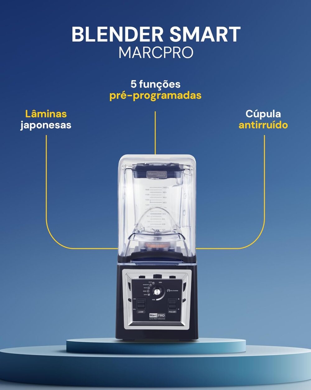 BLENDER LIQUIDIFICADOR SMART MARCPRO MARCHESONI 127V - Image 5