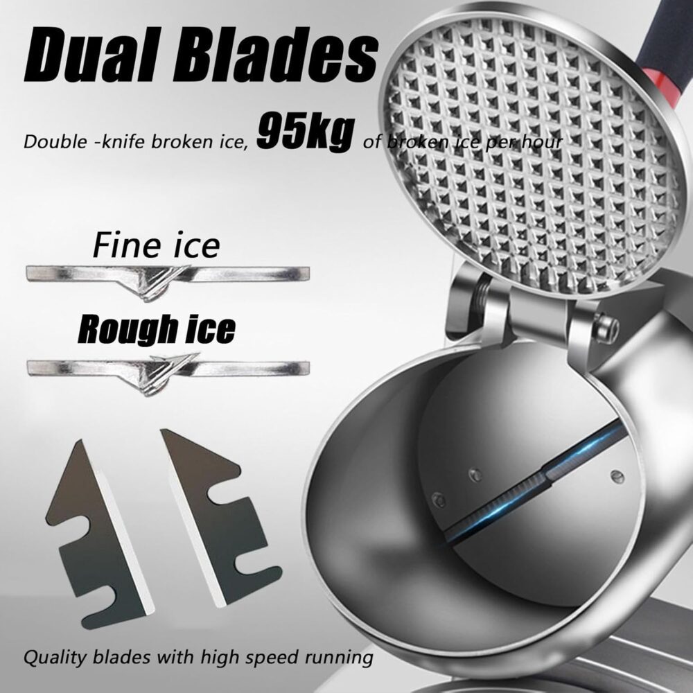 Máquina trituradora de gelo 300W Máquina de cone de neve Máq... - Image 3