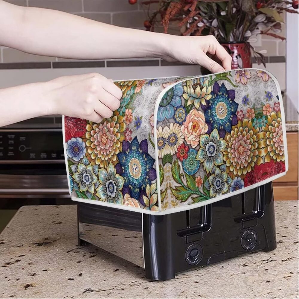 JEOCODY Capas para Torradeira Bright Blossoms com 2 Fatias L... - Image 3