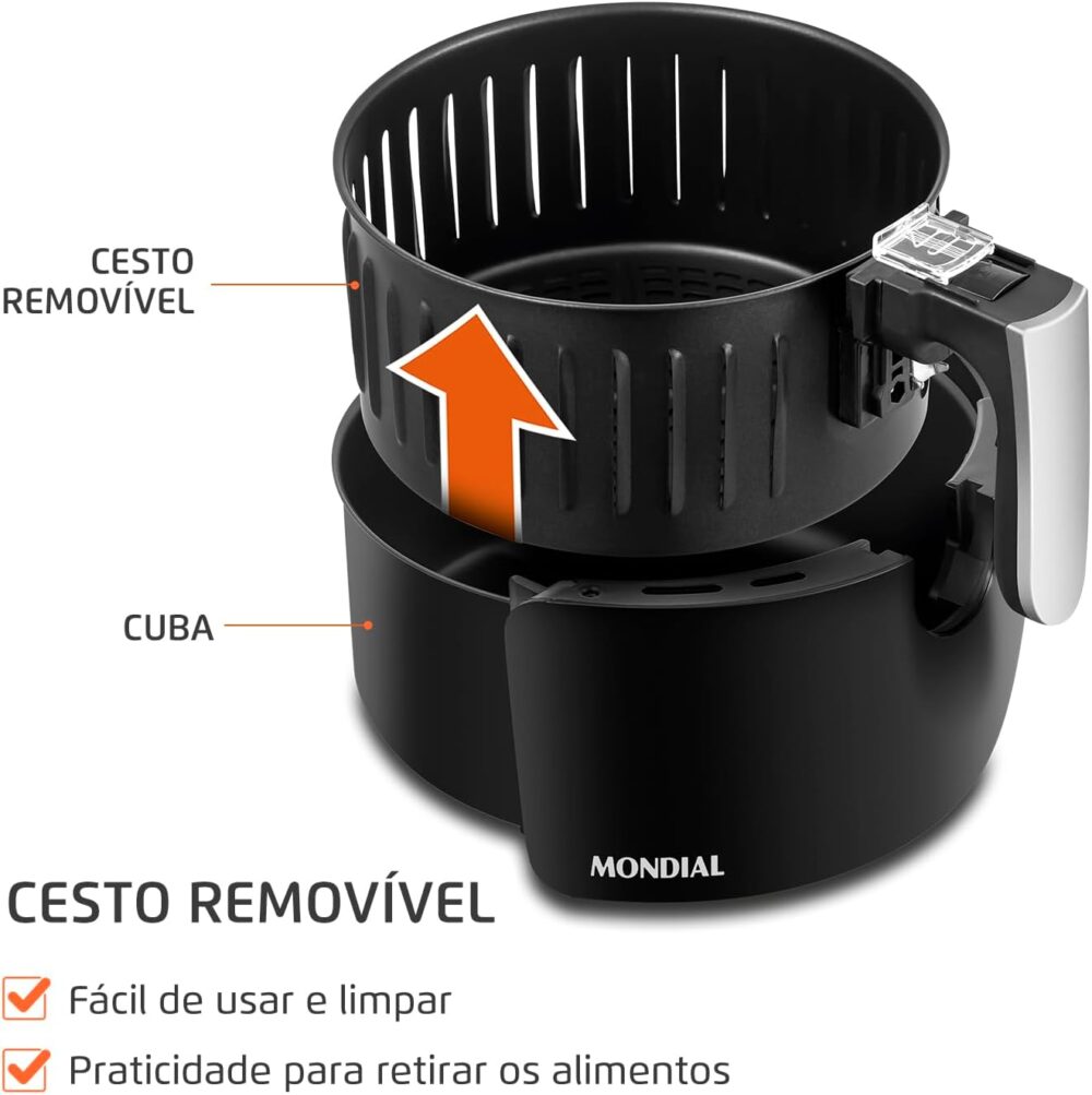 Fritadeira Sem Óleo Air Fryer 3,5L, Mondial, Preto, 1500W, 2... | É bom mesmo? Descubra antes de comprar - Image 4