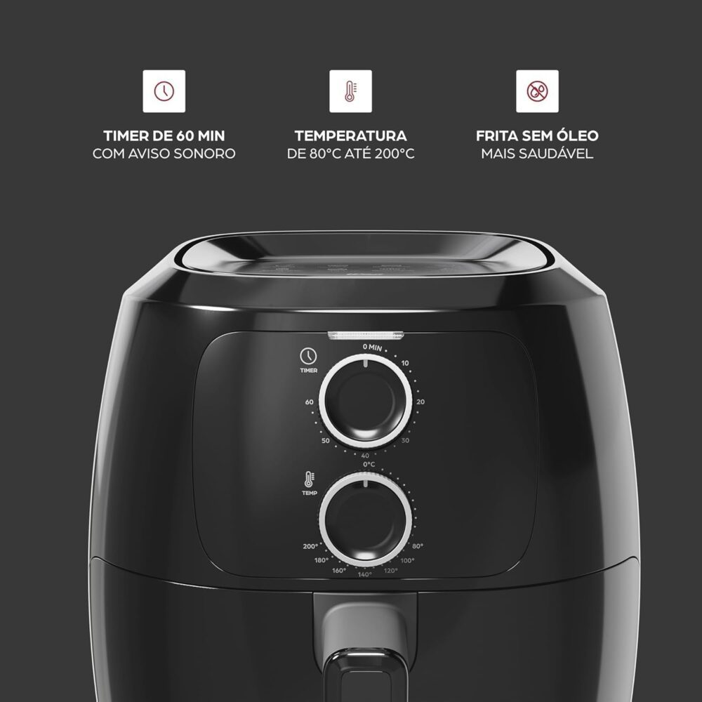 FRITADEIRA FORNO ELETRICA FAMILY WAFF2-P 4L 1500W 220V PRETO... | É bom mesmo? Descubra antes de comprar - Image 5