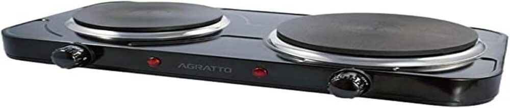 Agratto Fogão eletrico de mesa 2 pratos FMP-01 preto 127V 25...