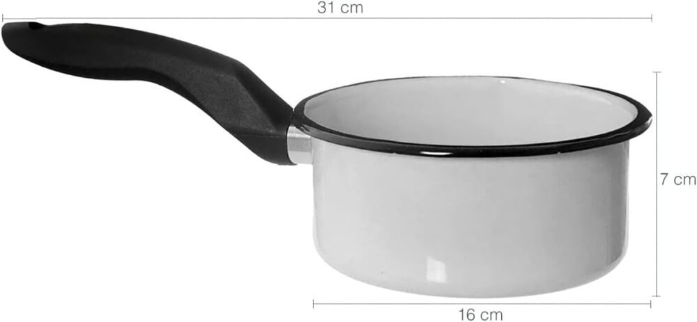Conjunto Panela Esmaltada Ágata 1L e Leiteira 1,5L com cabos... - Image 4