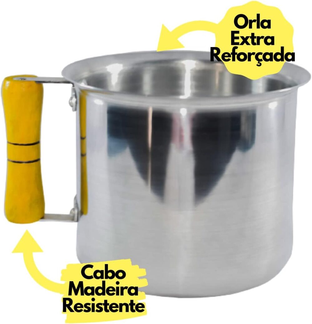 Canecao Extra N 12 Leiteira Fervedor Em Aluminio E Cabo De M... - Image 4
