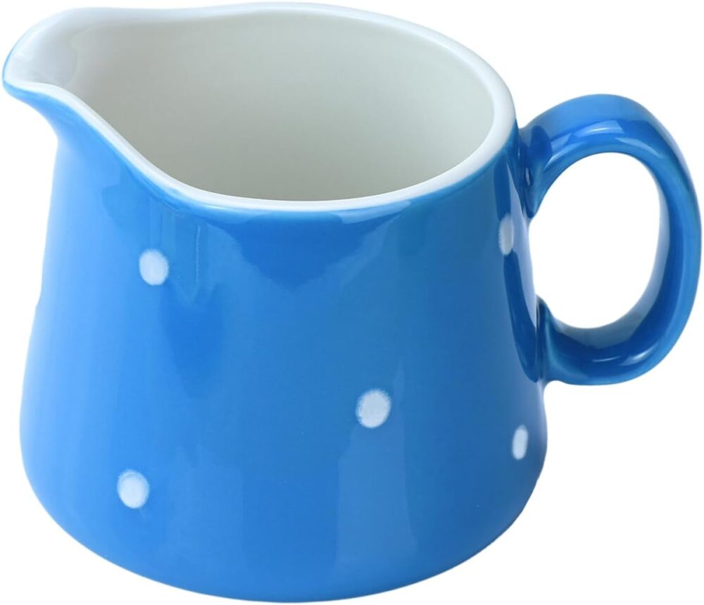 CHOOLD Creme de cerâmica de bolinhas com alça, jarra de café...