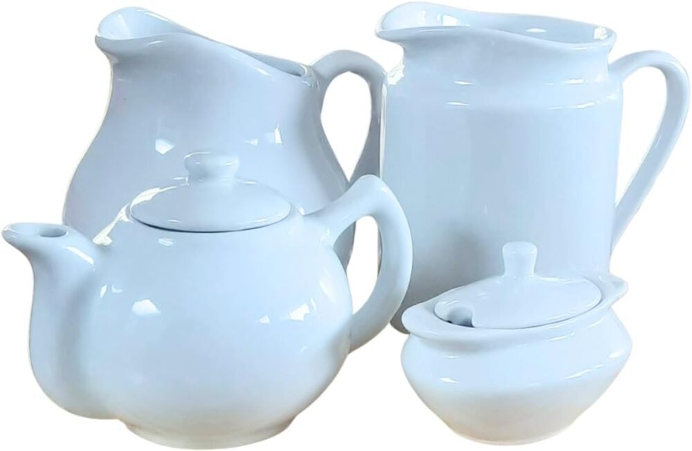Jogo Café Chá Mesa Posta, Açucareiro barquinha 100ml + Chale... - Image 2
