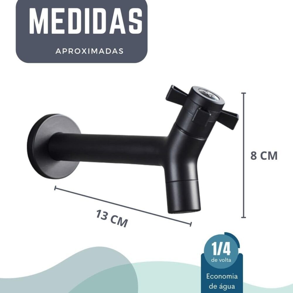Torneira Parede de Banheiro Lavabo Lavatorio Jardim Aço Inox... - Image 5