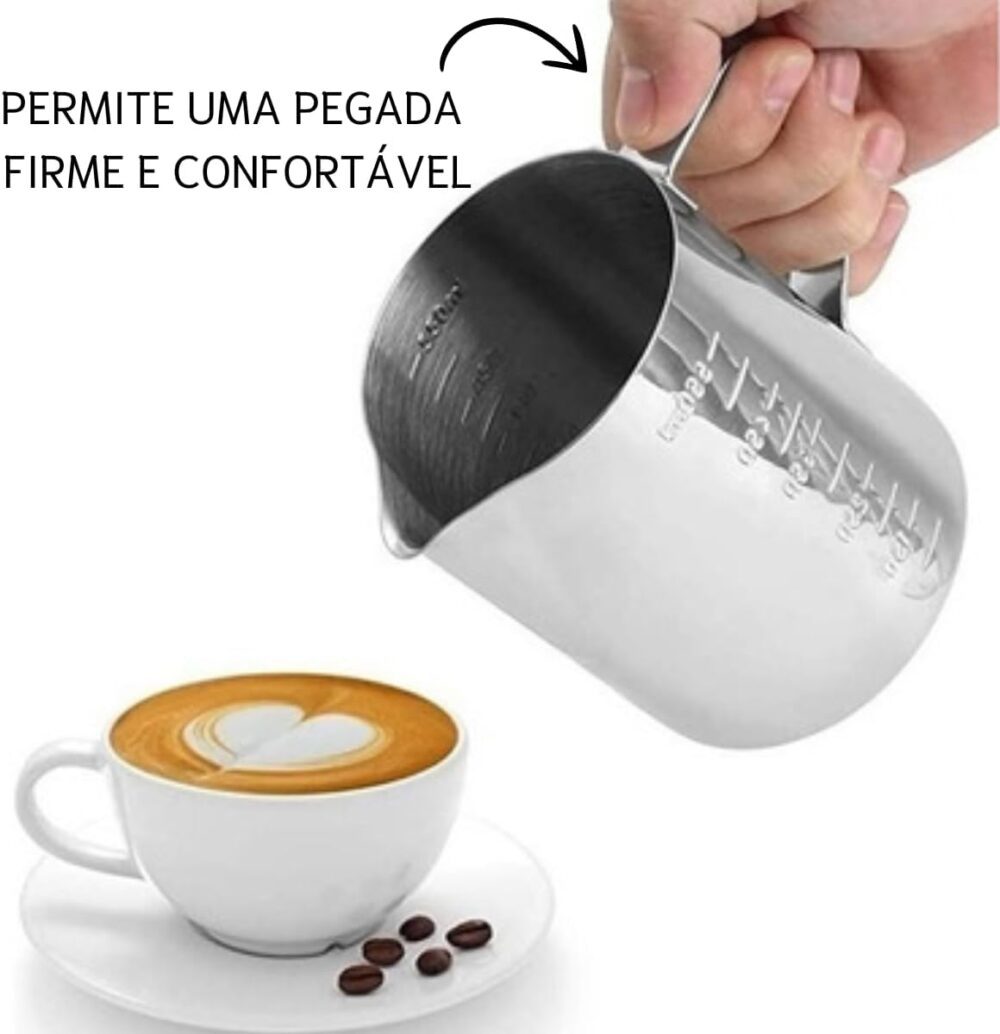 Jarra de espumar leite 350 ml Jarra de aço inoxidável copo v... - Image 7