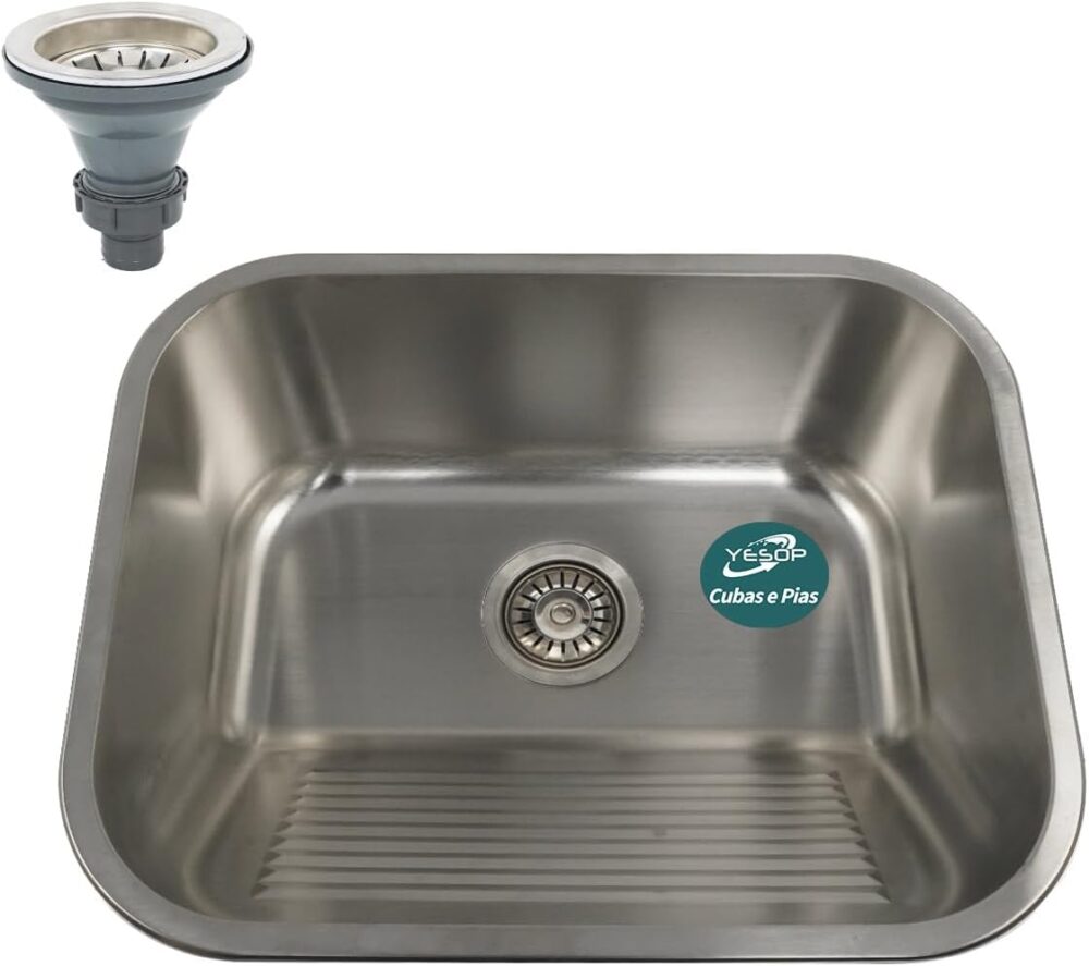 Tanque de Encaixe em Aço Inoxidável Acetinado 55x45 CM YESOP