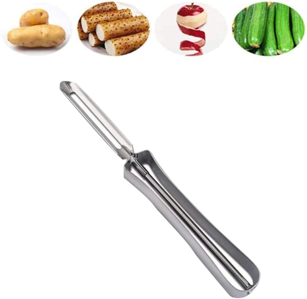 Descascador rotativo de vegetais de aço inoxidável com alça ... - Image 4