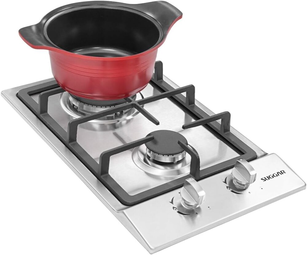FOGÃO DE MESA COOKTOP 2 BOCAS AÇO INOX À GÁS SUGGAR FG2002IX - Image 2