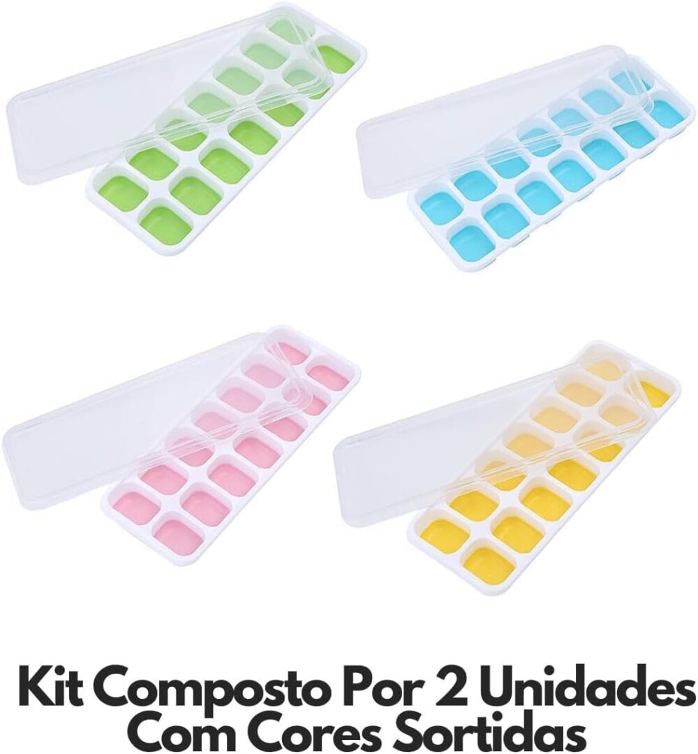 Kit 2 Formas de Gelo em Silicone com Tampa Rígida – Fácil de... - Image 5