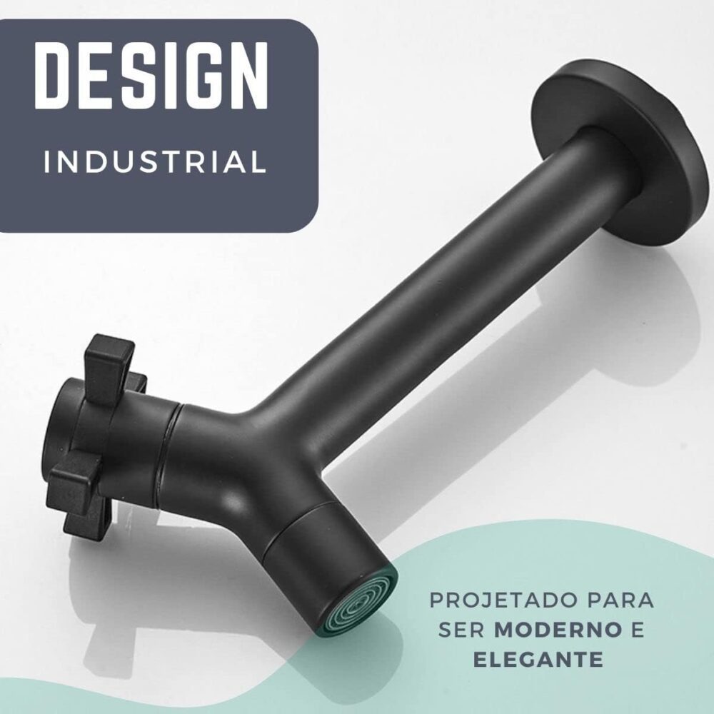 Torneira Parede de Banheiro Lavabo Lavatorio Jardim Aço Inox... - Image 2