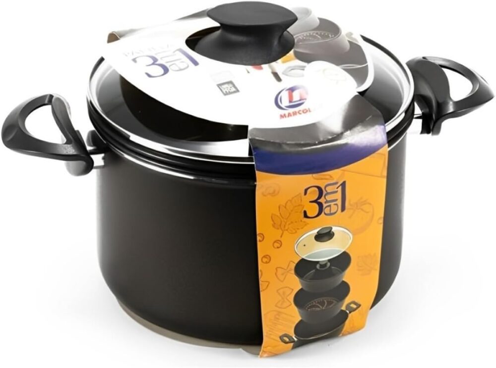 Panela 3 em 1 Banho Maria Pudim e Vapor 3,9L Antiaderente Co... - Image 5
