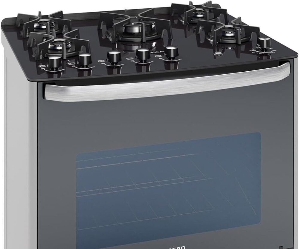 SUGGAR FOGÃO MASTER GRILL PRATA MESA DE VIDRO 5 BOCAS TRIPLA... - Image 5