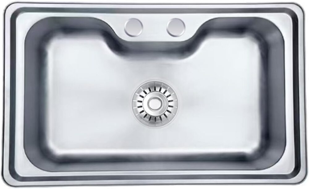 Cuba de Cozinha Gourmet Quadrada com Acessórios 70x45 Aço In... - Image 2
