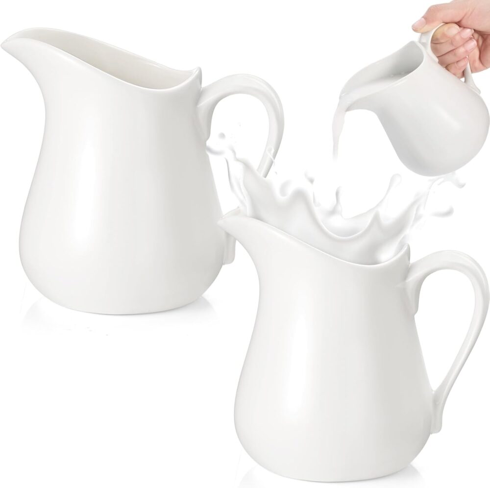 Nuanchu 2 potes de leite pequenos de 473 ml, creme clássico ...