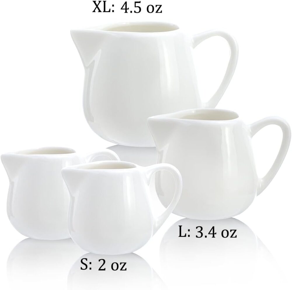 Sizikato 2 mini cremes clássicos de cerâmica branca pura com... - Image 2