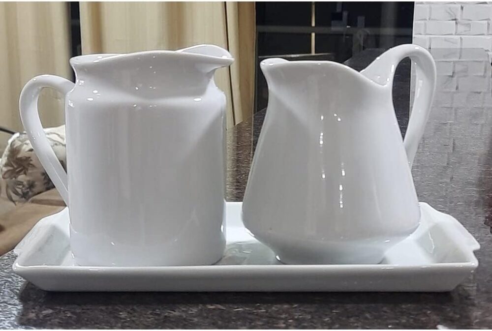 Jogo Café e Chá Mesa Posta, Bandeja + Jarra Leiteira 740ml +...